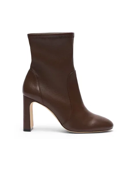 Botki Stuart Weitzman skórzane brązowe