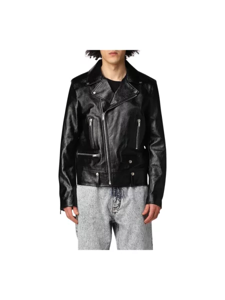 Kurtka skórzana Saint Laurent czarna