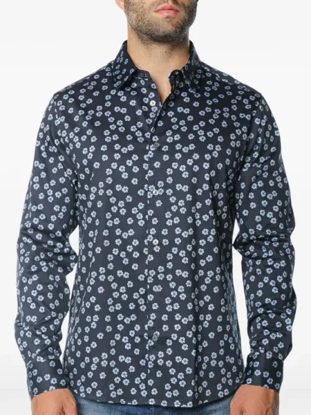 Cămașă Ted Baker cu model floral cu imagine albastru