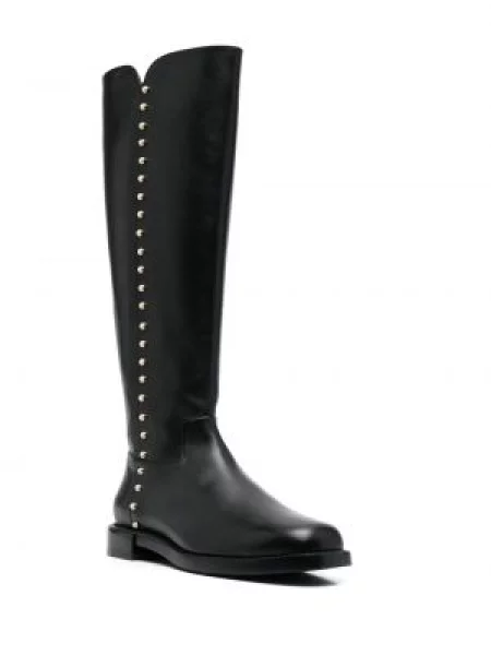 Kotníkové boty Stuart Weitzman s perlami černé