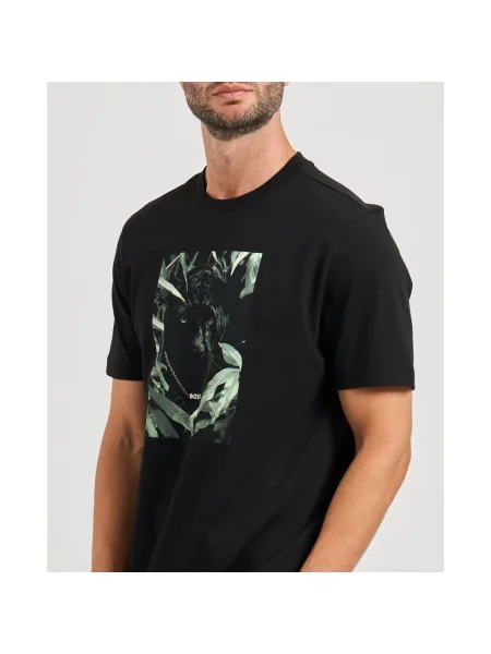 BOSS T-Shirt Te_Animali czarny