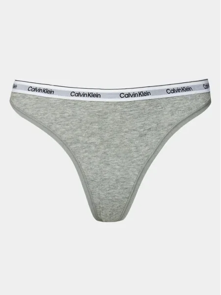 Calvin Klein Underwear Stringové nohavičky sivá