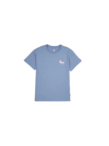 Converse Chuck Taylor High Top Graphic T-Shirt Kobiety Koszulki Converse Size: XS niebieski