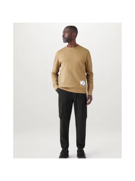 Sweter Belstaff z naszywkami beżowy