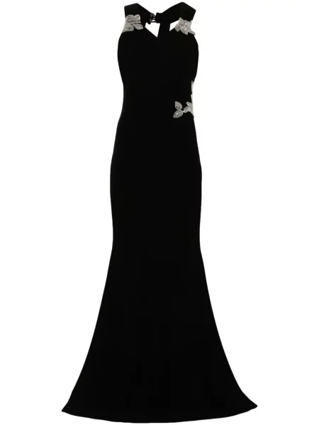 Rochie maxi Cristallini cu paiete de costum negru