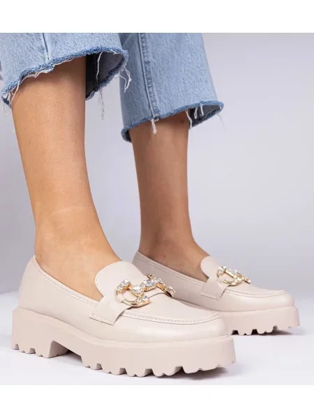 Мокасини D/ceo бежово