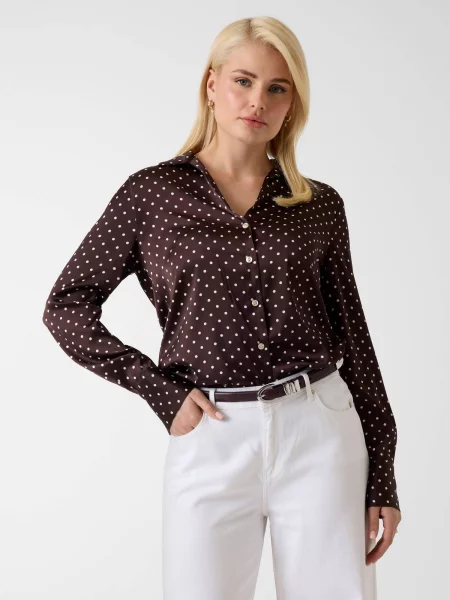 GUESS Cămașă New Concetta maro