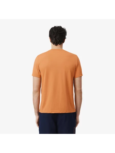 Lacoste Sportowy T-Shirt Z Nadrukiem pomarańczowy