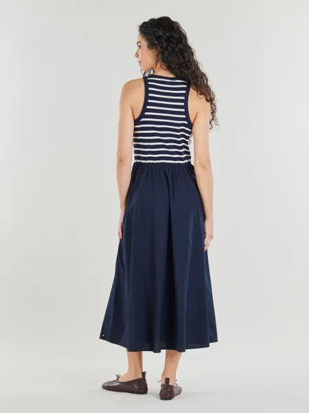 Šaty Tommy Hilfiger popelín modrá