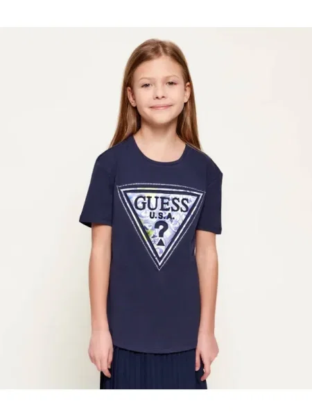 Guess Póló Sötétkék Relaxed Fit zöld