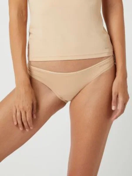 Figi z mikrowłókna w zestawie 2 szt. model ‘Every Day In Micro’ Skiny beżowe