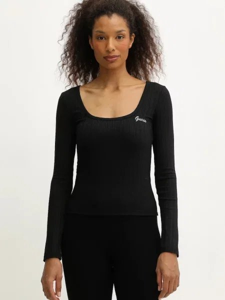 Tričko s dlouhým rukávem Guess FABIA černá