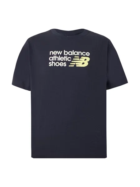 New balance Tricou bleumarin / galben alb