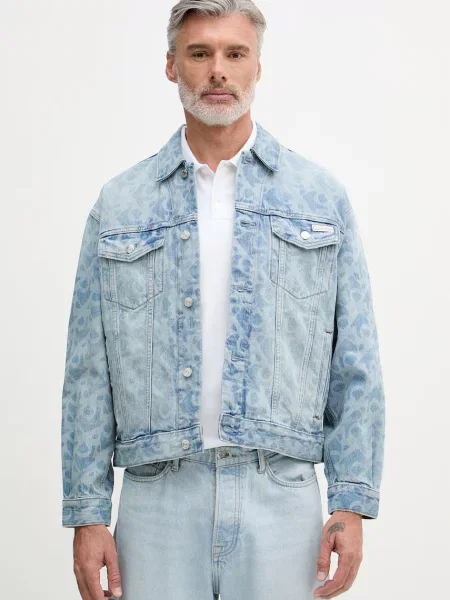 Calvin Klein Jeans geacă de tranziție pentru bărbați din denim albastru