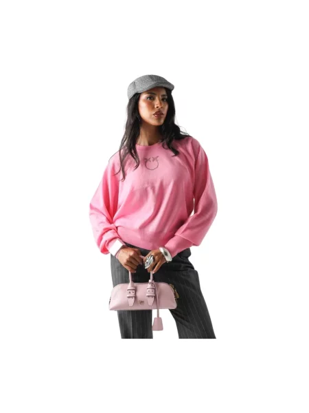 Sweter Pinko wełniany różowy