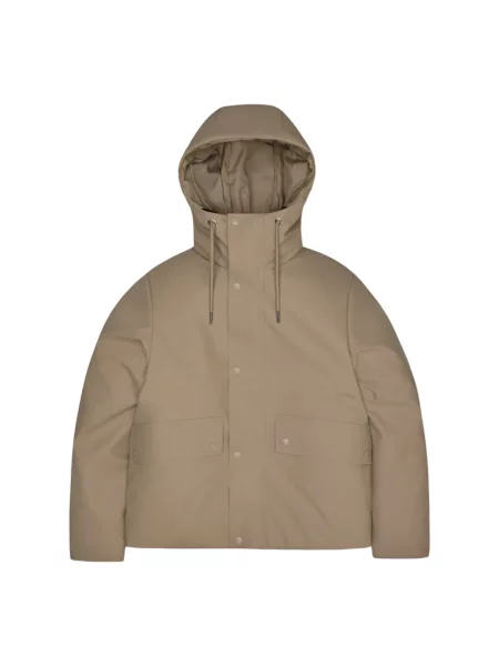 Krótka parka Rains beżowa