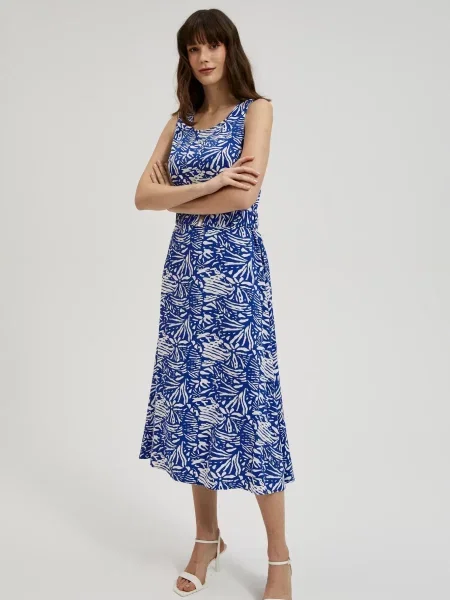 Rochie midi Moodo de costum albastru