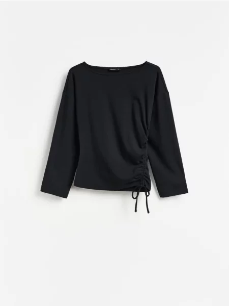 Reserved Bluză încrețită negru