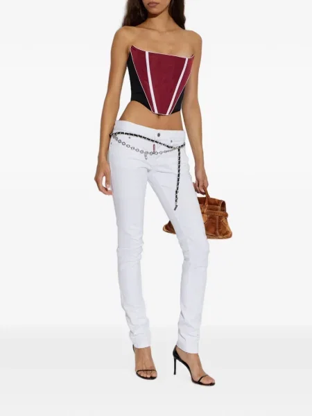 Blugi skinny Dsquared2 skinny fit alb