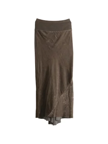 Fustă Rick Owens Drkshdw asimetrică maro