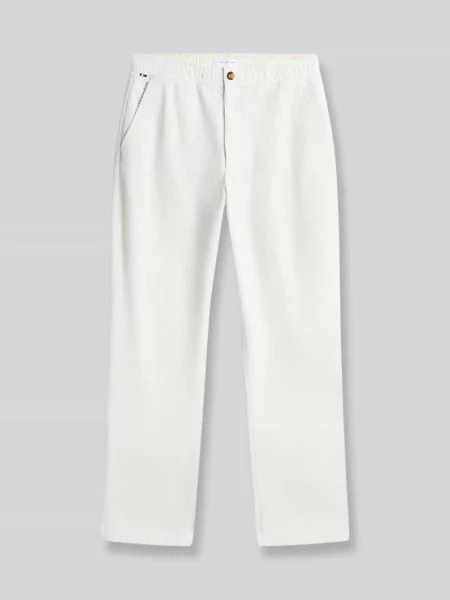 Spodnie ze straight fit ze bawełny model DOVER' Tommy Hilfiger białe