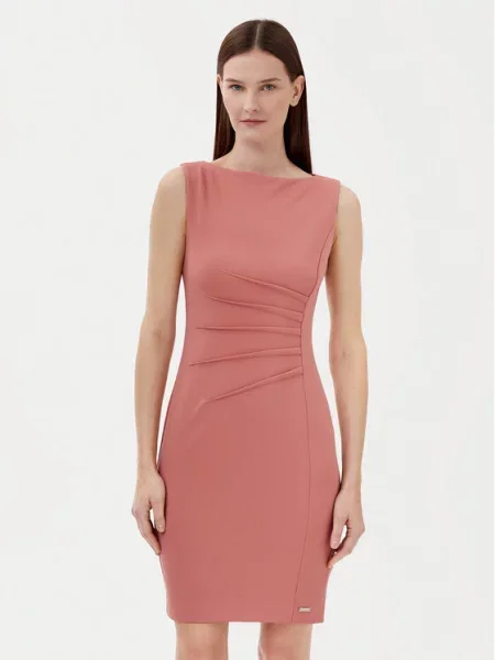 Vsakodnevna obleka Calvin Klein rdeča
