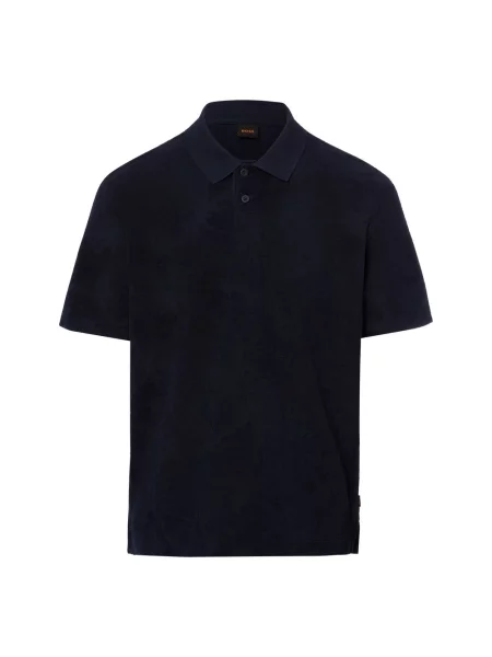 BOSS Orange ręcznikowa koszulka polo Pe_Flower Mężczyźni M niebieski