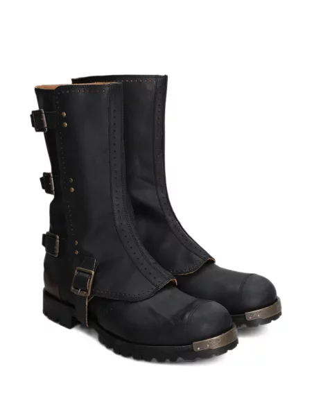 Botine Ziggy Chen din piele cu cataramă negru