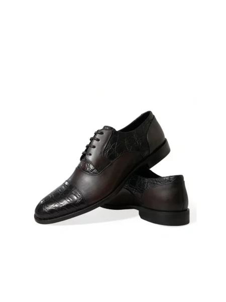Derby Dolce And Gabbana skórzany brązowy