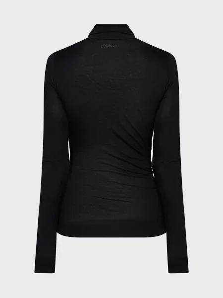 Талія гольф водолазка Calvin Klein з ліоцелу чорна