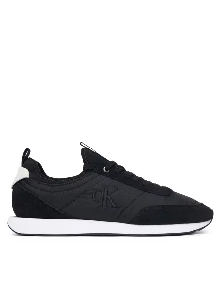 Sneakersy Calvin Klein Retro Runner Čierna biela
