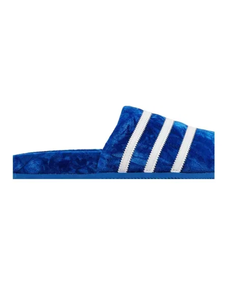 Kapcie Adidas skórzane niebieskie