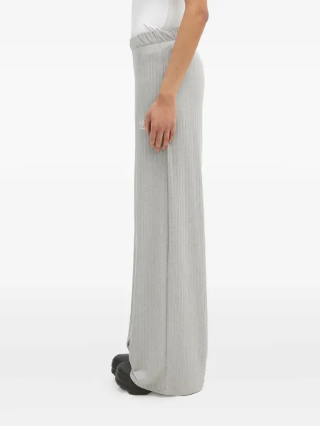 Pantaloni palazzo Adidas cu dungi plisat cu imagine albastru