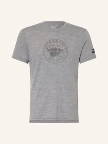 Super.Natural T-Shirt Exploring Z Wełną Merynosową grau szara