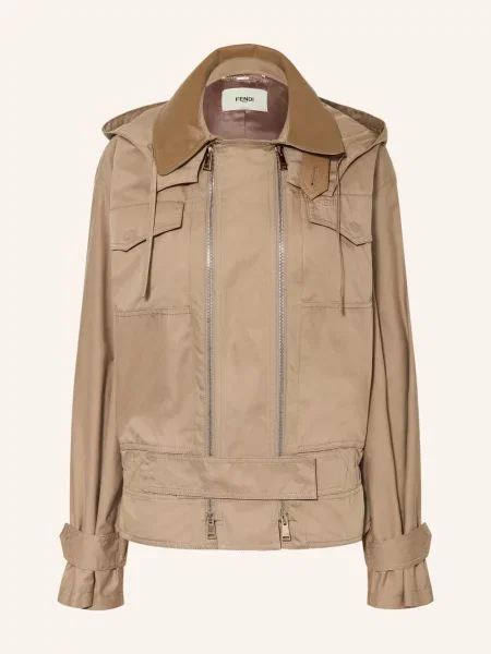 Fendi Kurtka beige beżowa