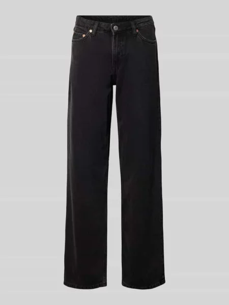 Jeansy o luźnym kroju z czystej bawełny model ‘Ample’ Weekday czarne