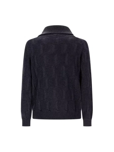 Sweter Zanone wełniany niebieski