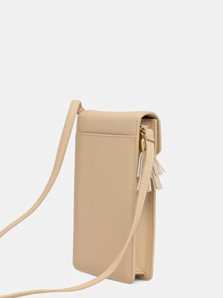 Portfel Love Moschino skórzany beżowy