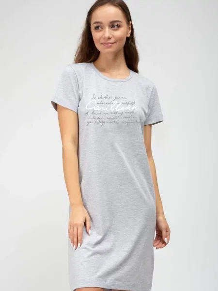 Легкая короткая туника сіра