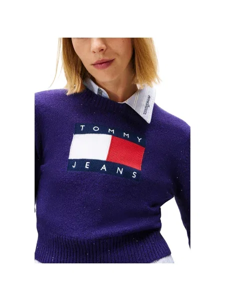 Tommy Jeans Sveter fialová