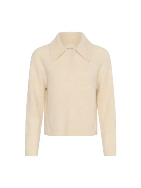 Dzianinowy sweter Part Two beżowy