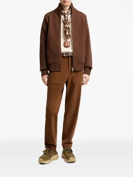 Cardigan Moncler cu autograf maro