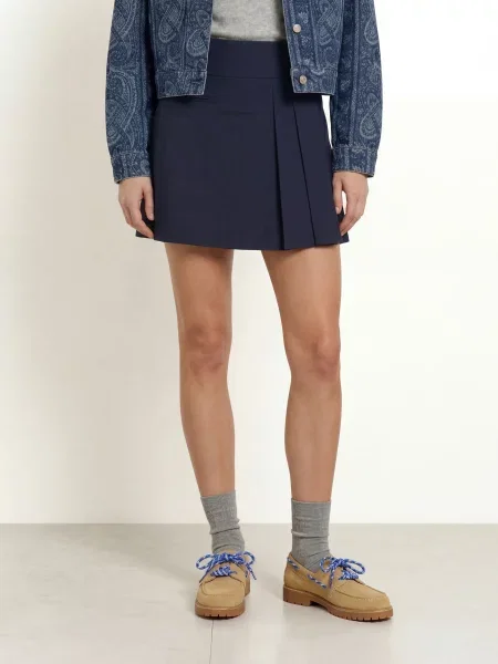Claudie Pierlot Spódnica blau granatowa