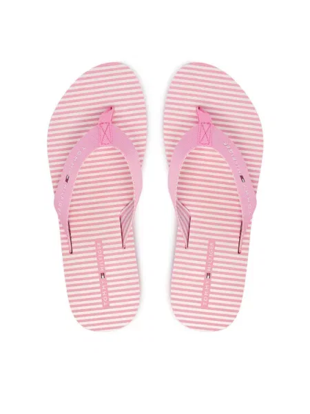 Tommy Hilfiger Japonke Th Ithaca Stripe Summer Sandal Roza bela