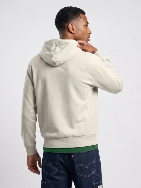 Majica s kapuljačom Adidas od flisa bež