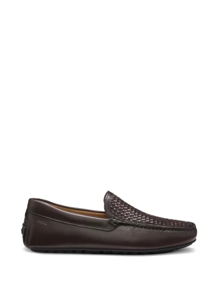 Pantofi loafer Boss din piele maro