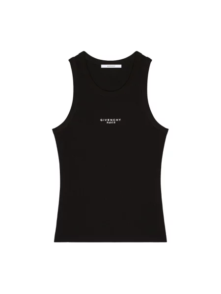 Top Givenchy z nadrukiem na ramiączkach czarny