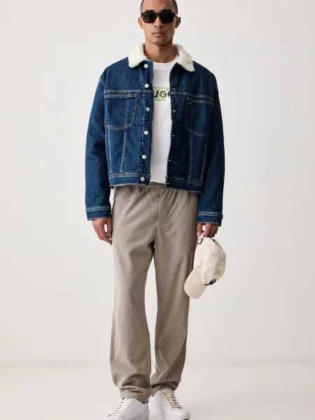 Tommy Jeans hlače rebrast žametne bež