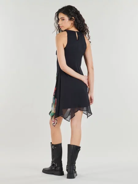 Desigual Rochie de zi VEST_NALA_ASIMETRICO Egg Fit negru