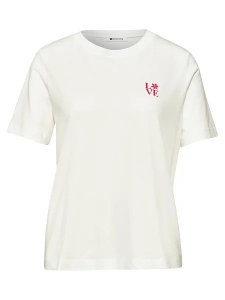 STREET ONE Tricou sângeriu / murdar alb